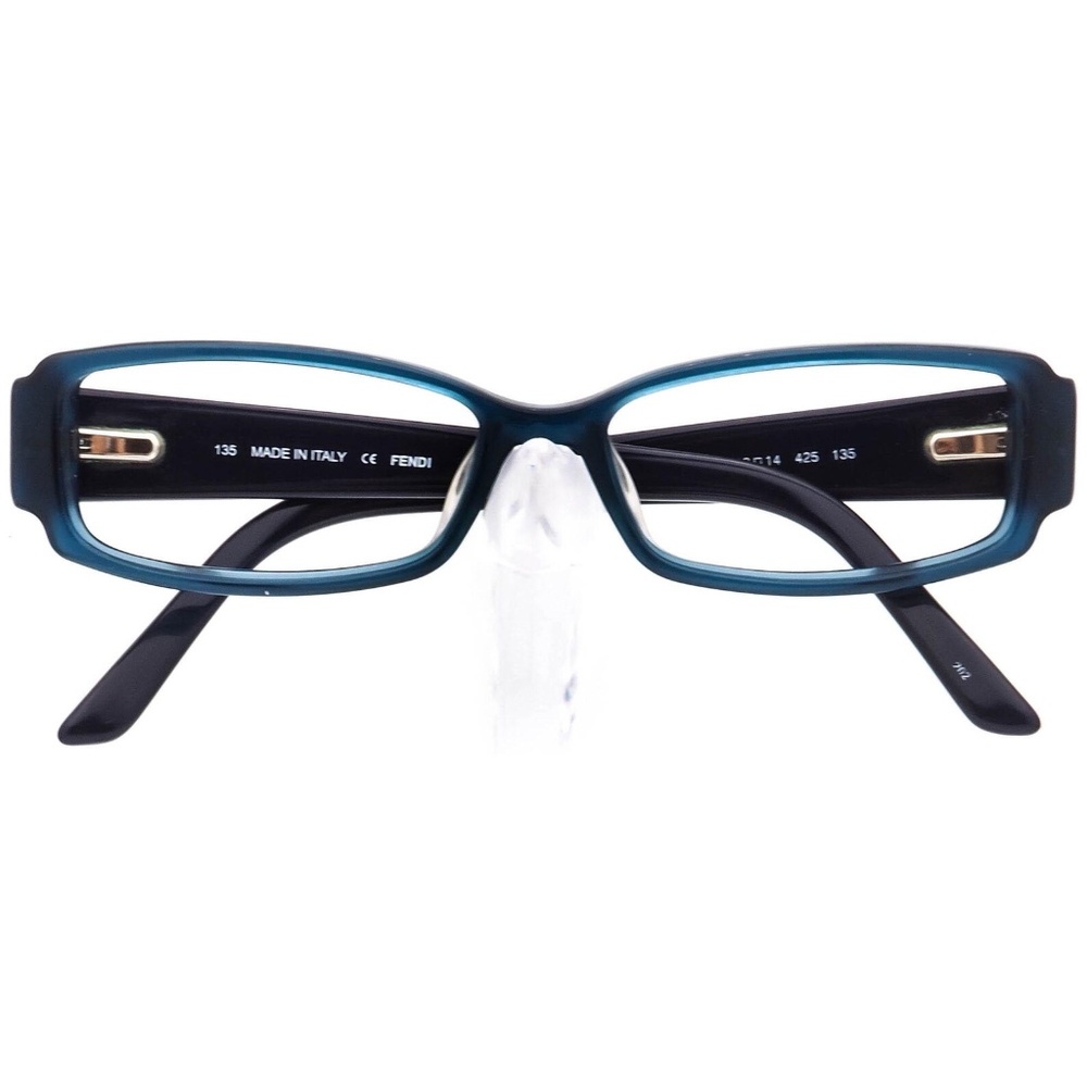 NWOT FENDI Women's Eyeglasses F957R 425 Blue with Crystal FF Rectangular Frame - Picture 6 of 11